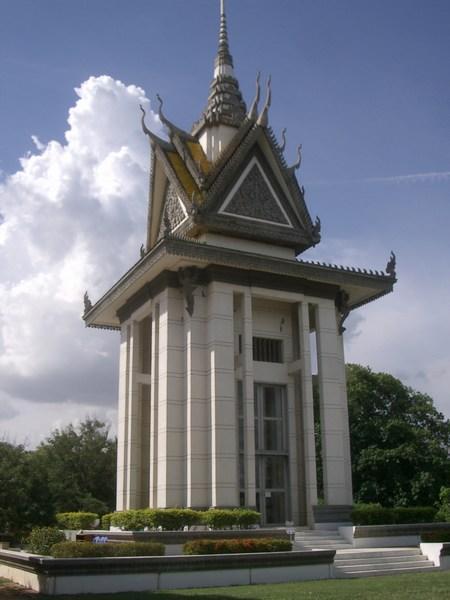 The memorial at Choeung Ek