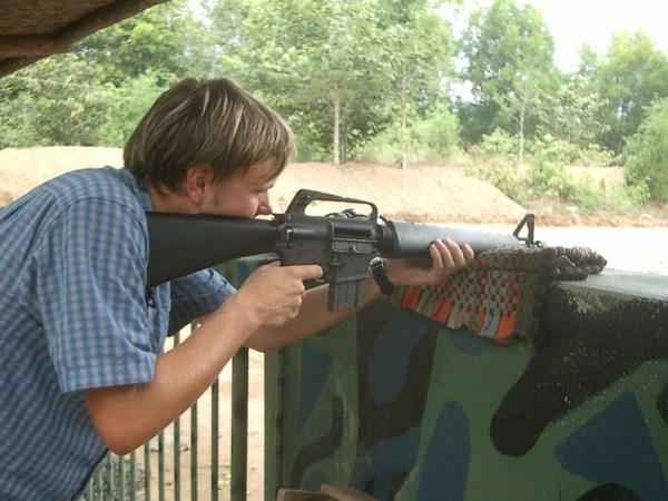 Shooting an M16