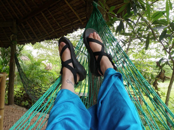 Relaxing in hammok