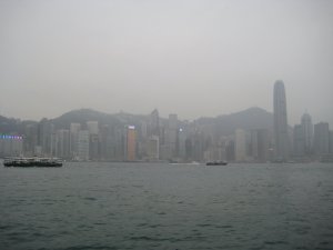 Hong Kong Skyline in the rain