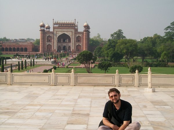 Sitting at Taj Mahal