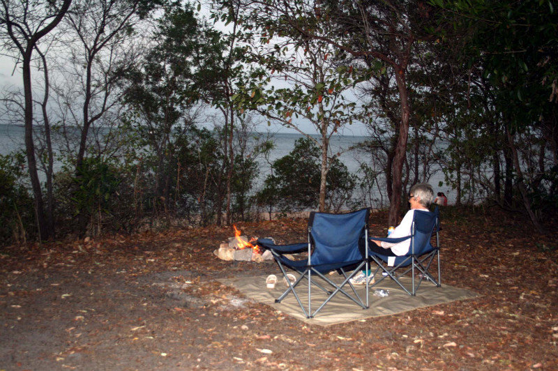 campfire at Punsand Bay