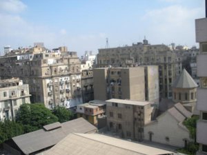 View from our room of downtown Cairo