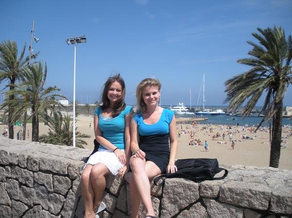 Spending the day at the beach in Barcelona