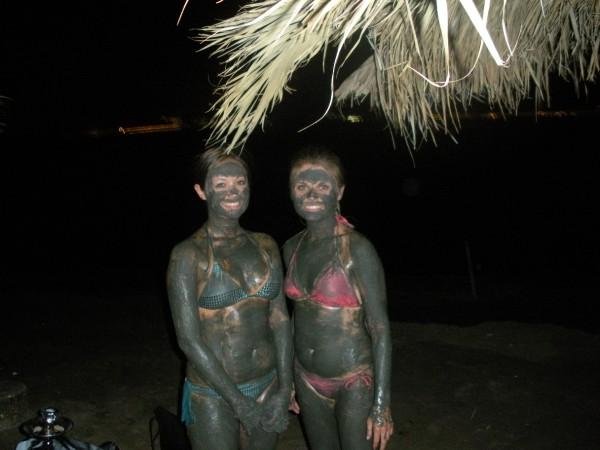 Covered in mud at the Dead Sea