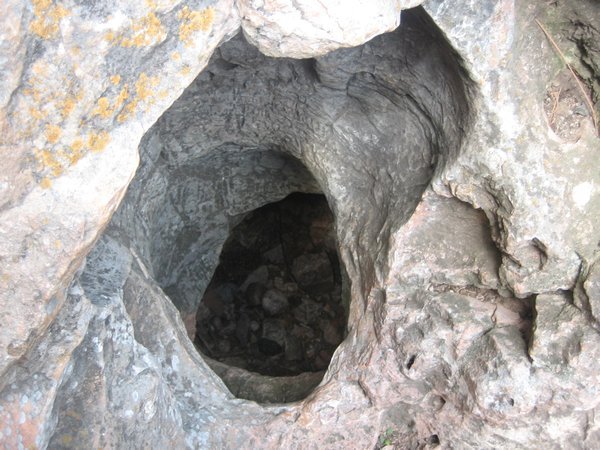 Original entrance to cave