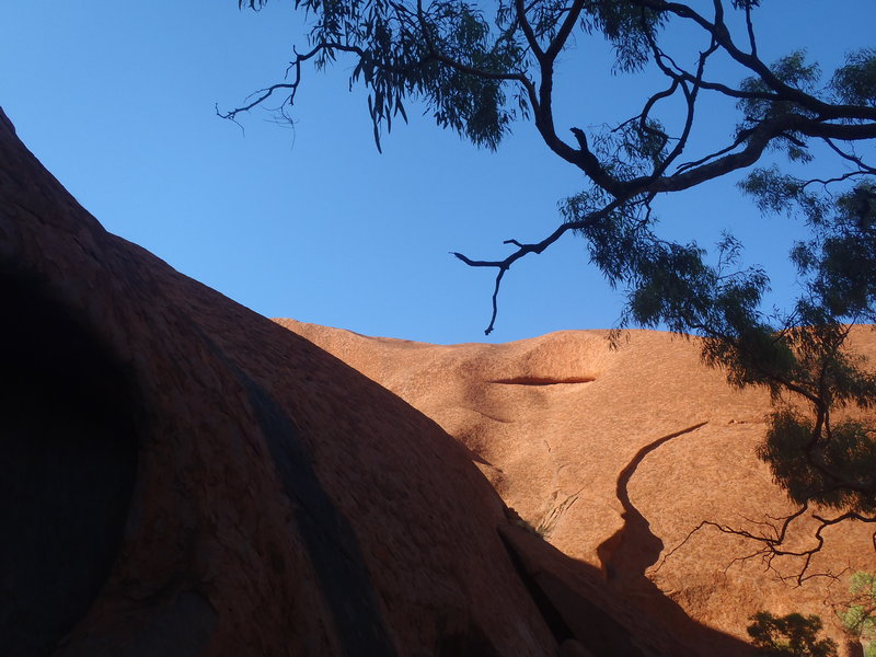 Uluru with early morning sun