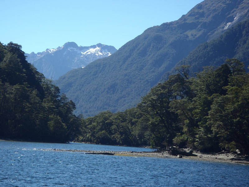 Majestic mountains from Lake Te Anau