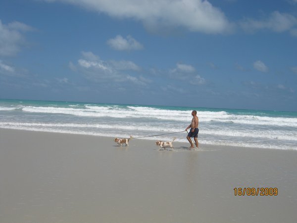 56   16-9-09  The Girls having a swim on another perfect day on Cable Beach at Broome