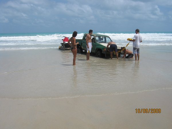 62   16-9-09  The Bogged Car on Cable Beach at Broome