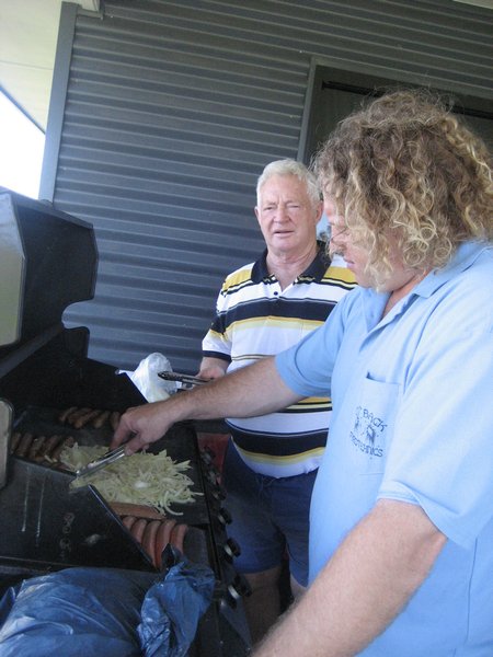 24  1-8-10   Mick & Bruce cooking the BBQ Den's 60th Birthday
