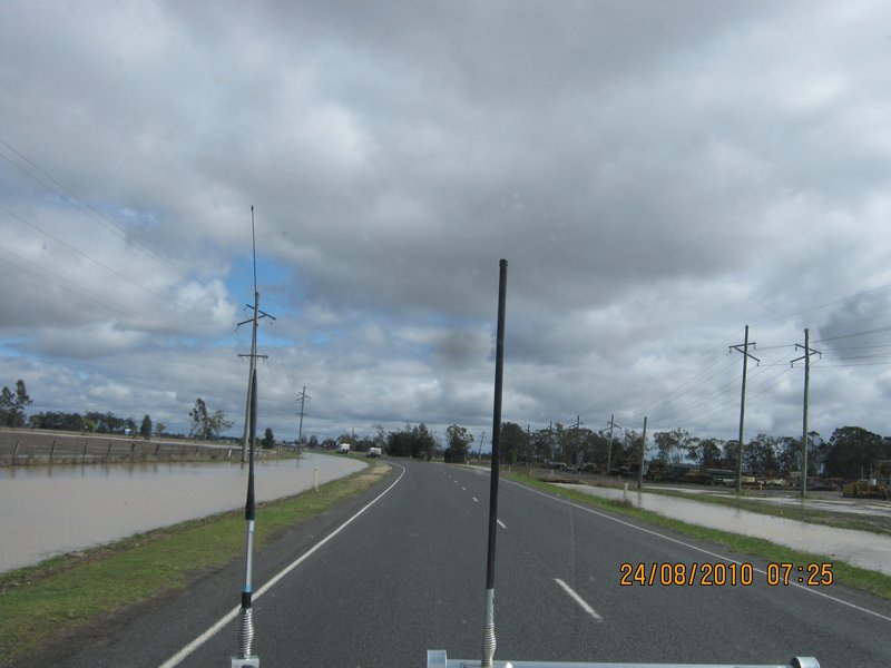 37    24-8-10  Near Dalby QLD both sides of the road flooded