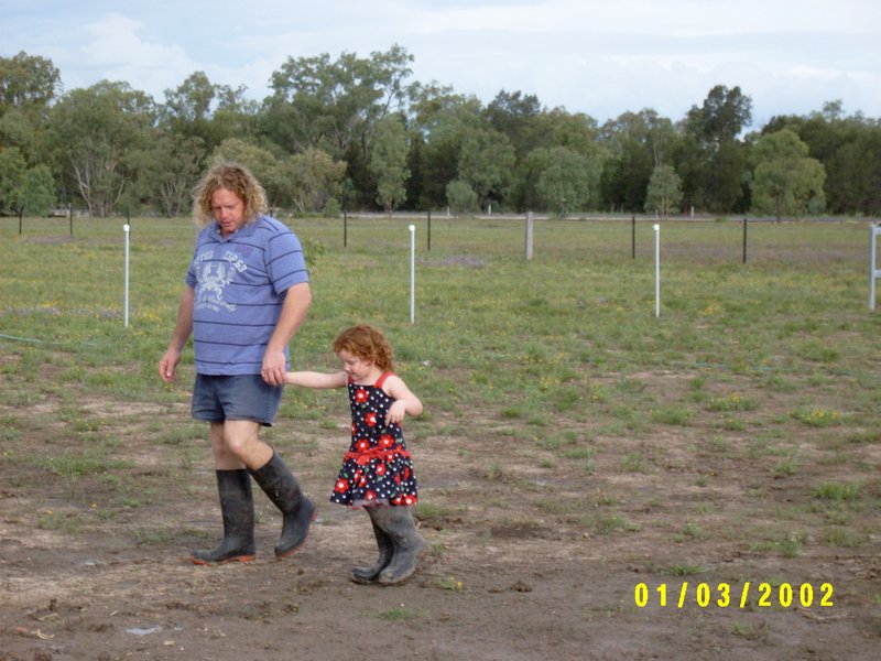 59  6-12-2010    Dad & Maddy in Nicks gumboots