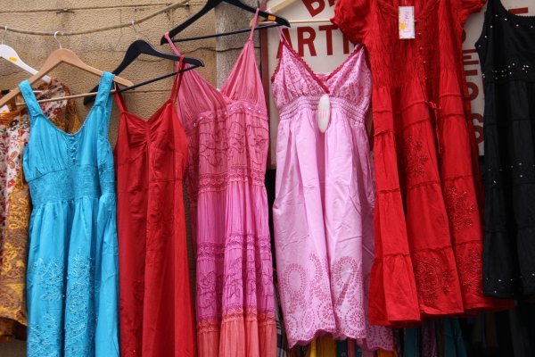 dresses in a shop