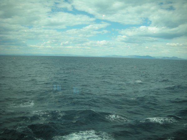 at sea