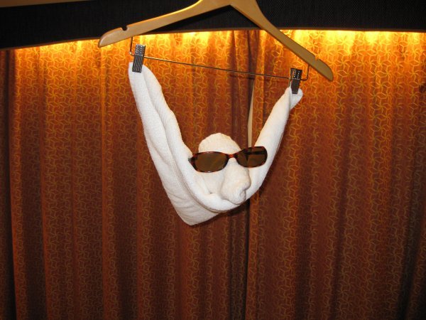 Towel buddy - a bat wearing shades!