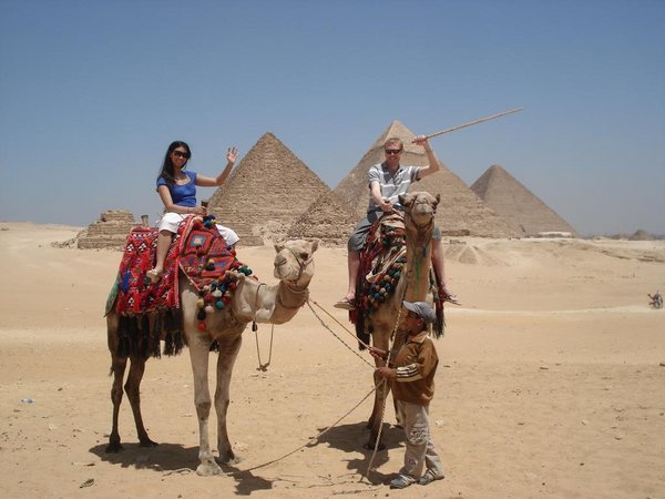 Tran and Adam Camel Ride