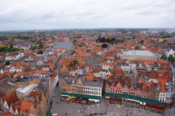 View from the Belfry Tower over Bruge