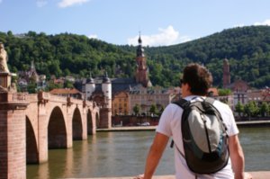 View from opposite bank in Heidelberg