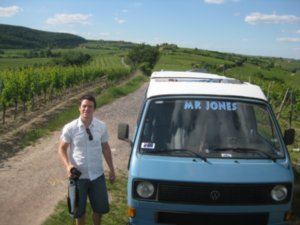 Vince and Jonesy in the Vineyard