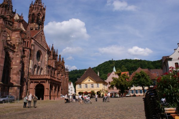 the main square in Freiberg