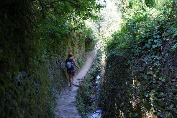 The skinny little path for most of the walk from Vernazza to Monterosso