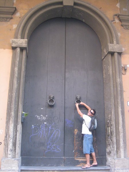 Giant door in Bologna