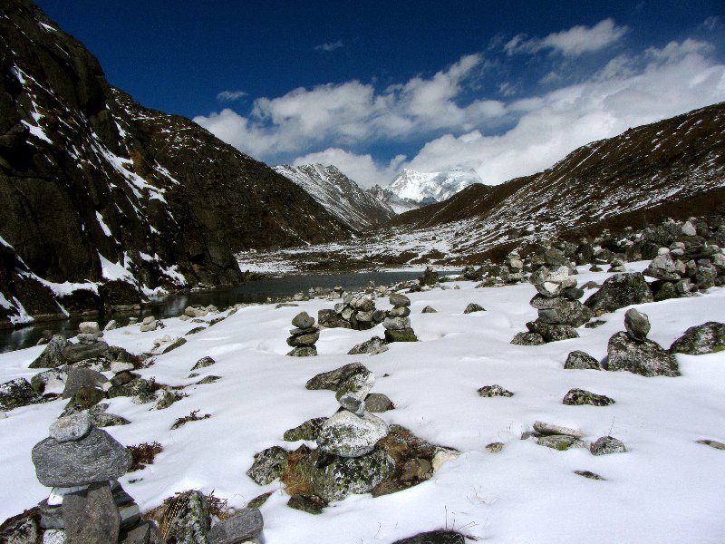 one of the smaller Gokyo lakes