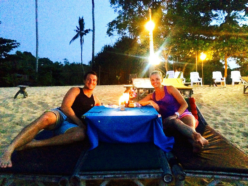 Dining on the beach - Mae Nam