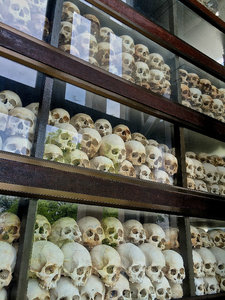 Skulls recovered throughout the Killing Fields