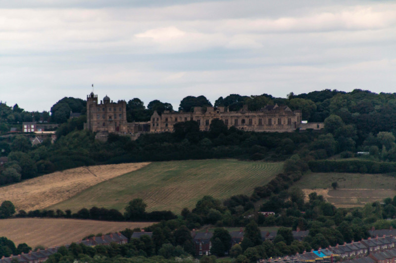 Bolsover Castle from Sutton Scarsdale Hall