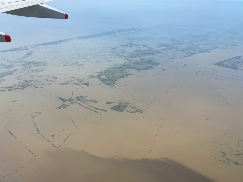 Water currently inundating the land north of Tonle Sap