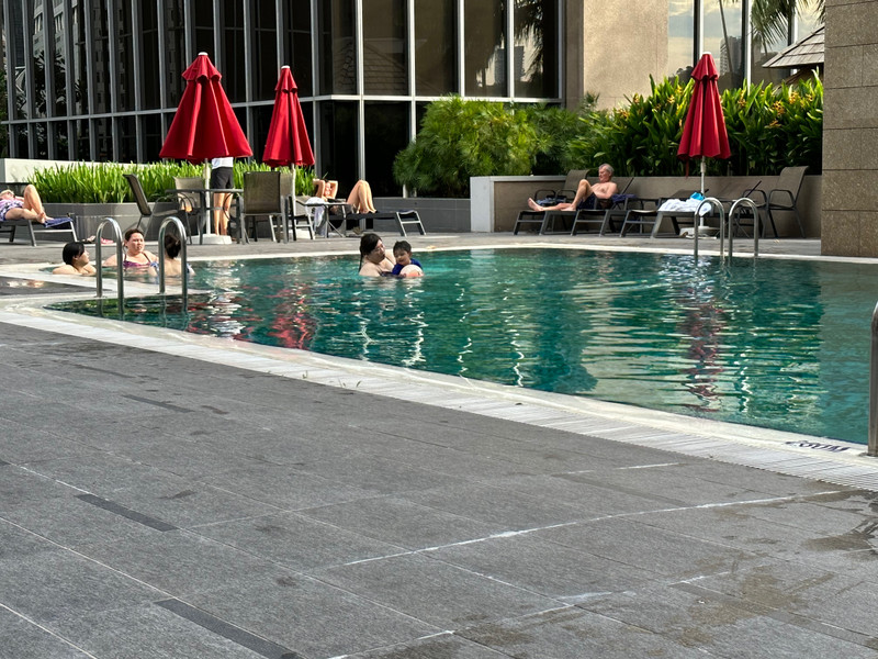 The pool at the Carlton Hotel