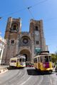 Lisbon Cathedral with No28 trams
