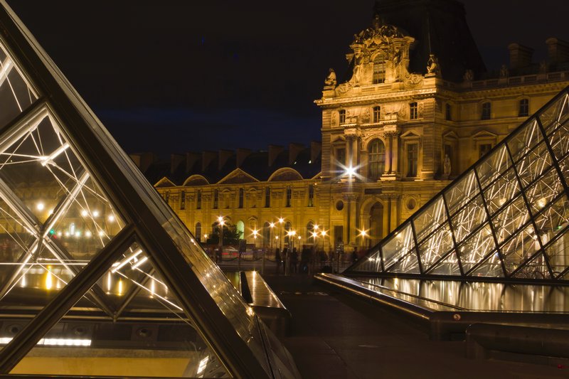 The Louvre at night