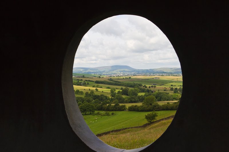 View of Colne and Pendle Hill from the Panopticon