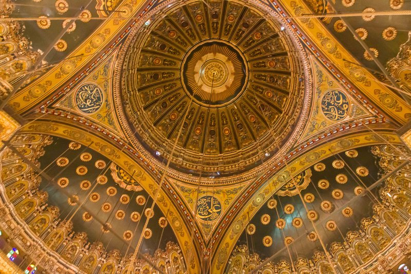 Ceiling domes, Mohammed Ali Mosque