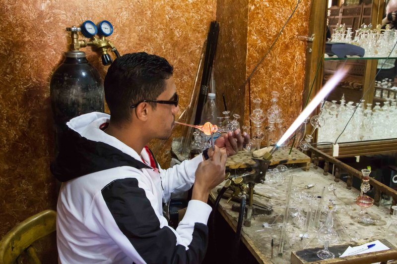 Glass Blowing at the Perfumery
