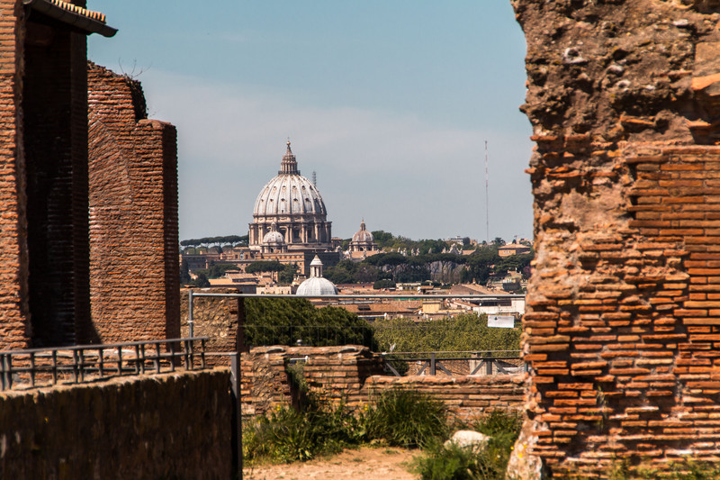 St Peter's Basilica from Palatine Hill