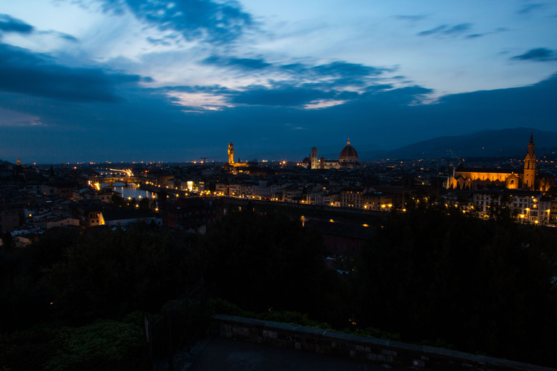 Wide angle Florence at night