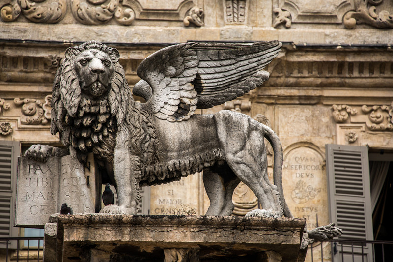 Winged Lion at Palazzo Maffei