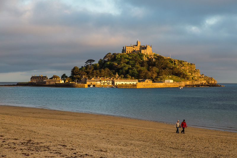 St Michael's Mount bathed in late afternoon sunshine