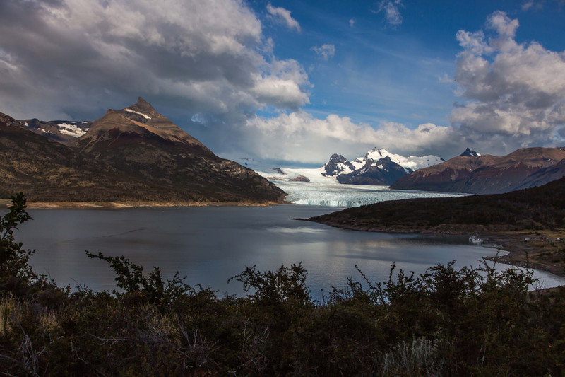 View across Brazo Rico (Right Banch) of Lago Argentino to Glaciar Perito Moreno