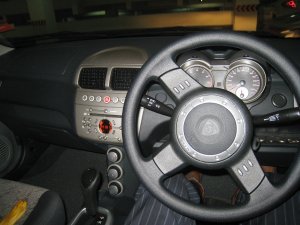 steering wheel on the right.