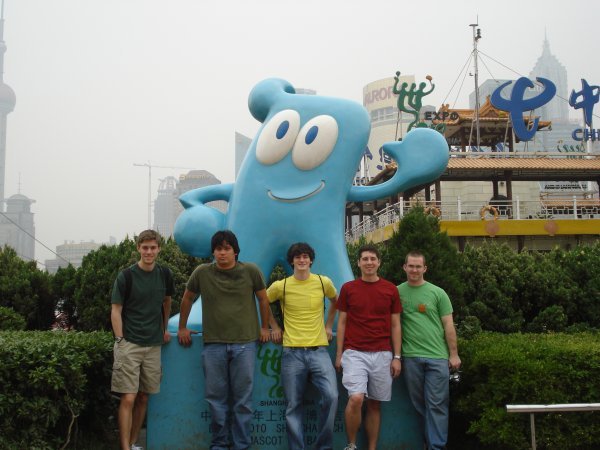 Group picture with Shanghai Expo Mascot