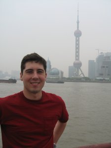 On the Bund with the Shanghai Skyline in the Background