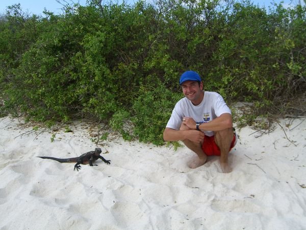 Me and a Marine Iguana