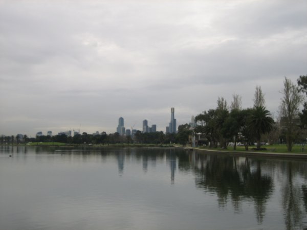 The city scape from Albert Park