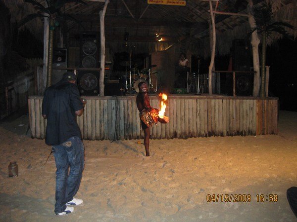 Fire Show At Margaritaville in Negril