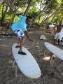 Surf lesson on land